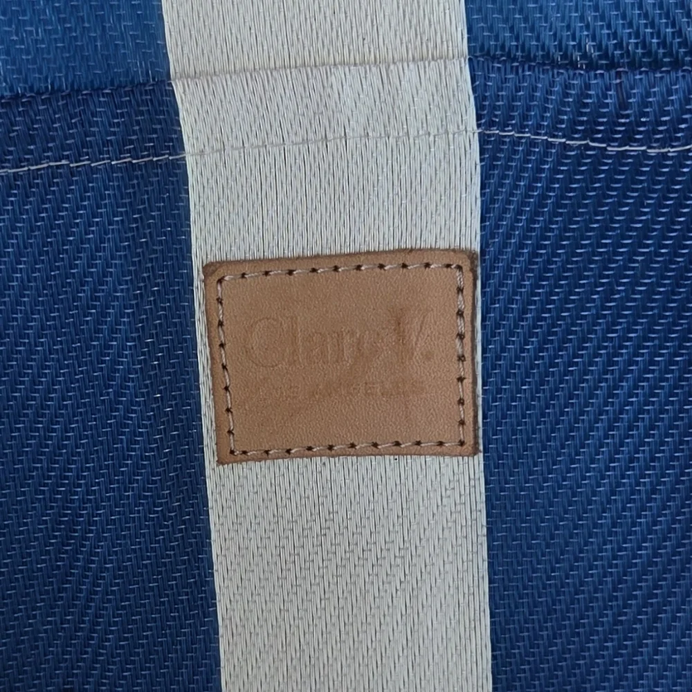 Clare V. Beach Tote Azul Shell No Clutch Rare - Picture 16 of 16